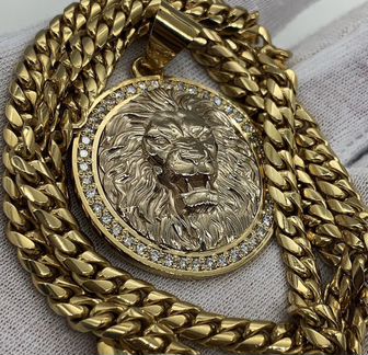 Золотая цепь, золотая подвеска Лев