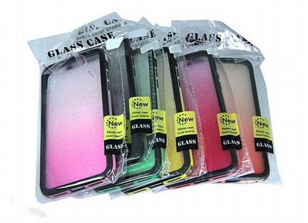 Чехол-накладка для iPhone XR gradient TPU+Glass розовый