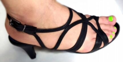 Босоножки на каблуке Marco Tozzi черные, 39 рр