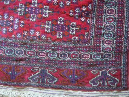 Ковер, антикварный 100 шерсть туркменский