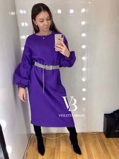Платье тёплое oversize на флисе