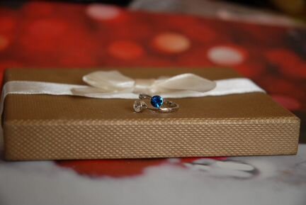 Новый комплект ожерелье, кольцо, серьги