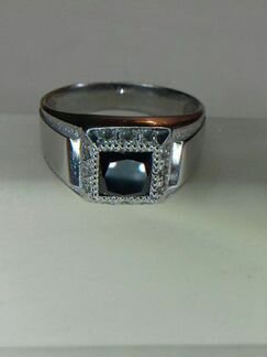Серебро 925 проба,Кольцо с Ониксом и Цирконами