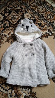 Теплое вязанное пальто