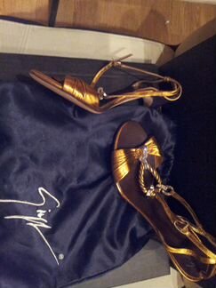 Бронзовые босоножки Guiseppe Zanotti