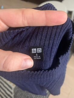 Uniqlo, мериносовый свитер,3D вязка S