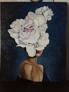 Картина маслом по мотивам Amy Judd «Пион»