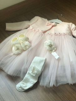 Детский комплект для девочки,новый (платье и жакет