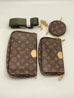 Сумки от Louis Vuitton ремень хакки зеленый