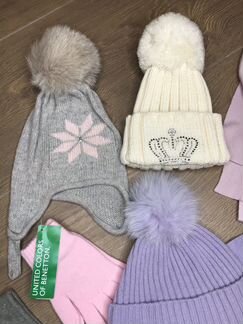 Шапка + шарф на девочку 3-6 лет