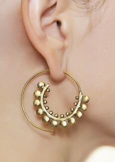 Серьги спирали латунь Индия