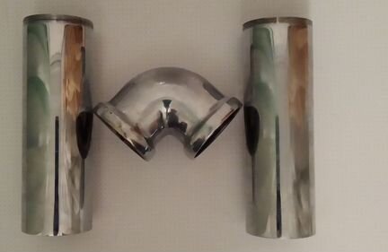 Отводное колено латунное, покрытое хромом