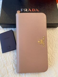 Кошелек Prada женский. Новый. Оригинал. Бежевый